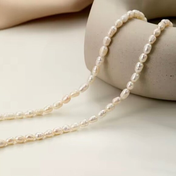 NEW Pearl Necklace Chocker Freshwater Pearls Preppy Old Money Feminine Coquette - Picture 7 of 12